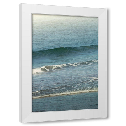 White Oceans 57 White Modern Wood Framed Art Print by Winstanley, Ian