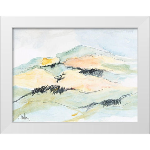 Mt. Diablo No. 1 White Modern Wood Framed Art Print by Weiss, Jan