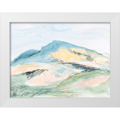 Mt. Diablo No. 2 White Modern Wood Framed Art Print by Weiss, Jan