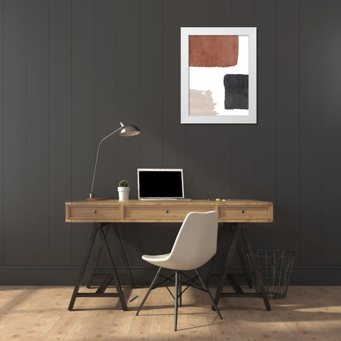 Terracotta No. 1 White Modern Wood Framed Art Print by Wong, Brandon