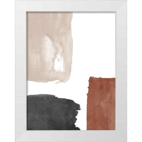Terracotta No. 2 White Modern Wood Framed Art Print by Wong, Brandon