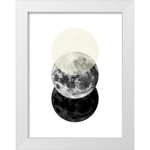 Black Beige No. 3 White Modern Wood Framed Art Print by Wong, Brandon