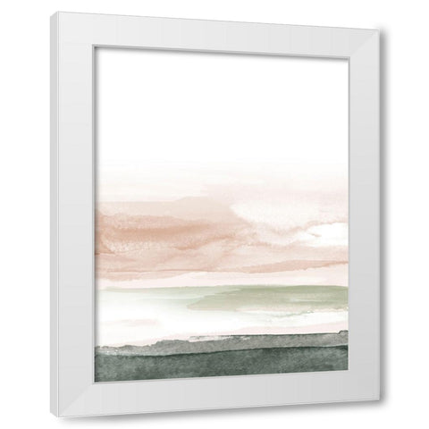 Pink Grey No. 1 White Modern Wood Framed Art Print by Wong, Brandon