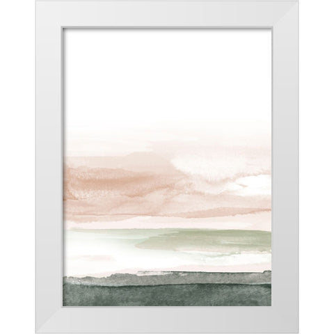 Pink Grey No. 1 White Modern Wood Framed Art Print by Wong, Brandon