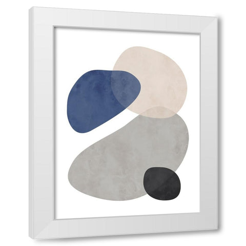 Stone No. 1 White Modern Wood Framed Art Print by Wong, Brandon