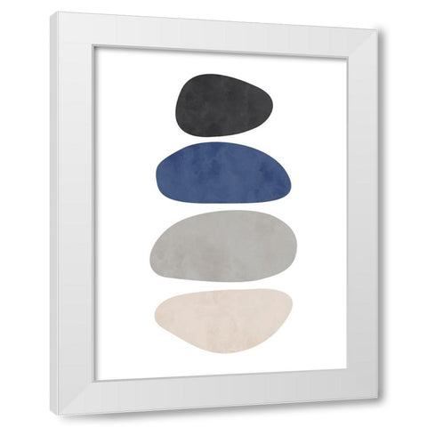 Stone No. 2 White Modern Wood Framed Art Print by Wong, Brandon