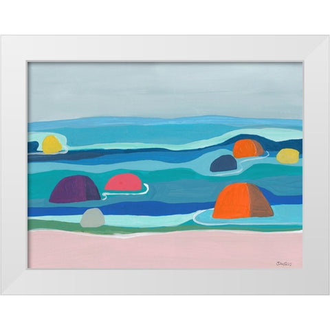 Marine Layers No. 4 White Modern Wood Framed Art Print by Weiss, Jan