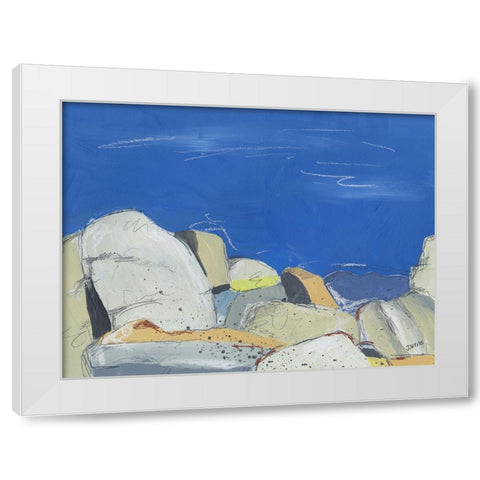 Joshua Tree Boulders White Modern Wood Framed Art Print by Weiss, Jan
