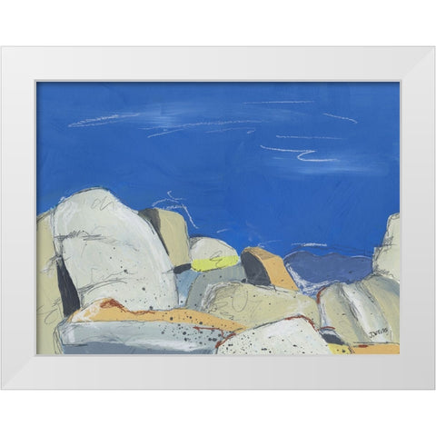 Joshua Tree Boulders White Modern Wood Framed Art Print by Weiss, Jan