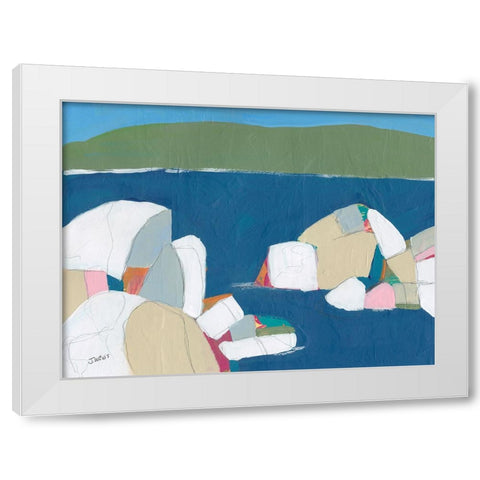 Sand Harbor No. 1 White Modern Wood Framed Art Print by Weiss, Jan