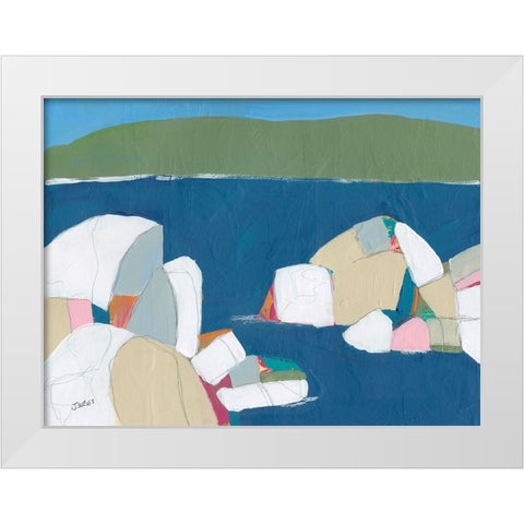Sand Harbor No. 1 White Modern Wood Framed Art Print by Weiss, Jan