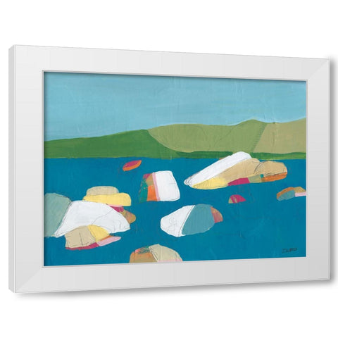 Sand Harbor No. 2 White Modern Wood Framed Art Print by Weiss, Jan