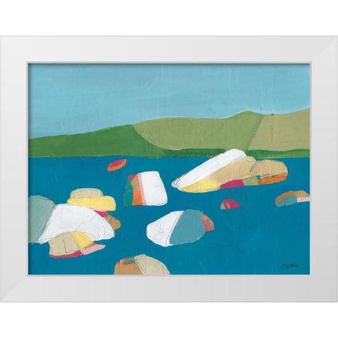 Sand Harbor No. 2 White Modern Wood Framed Art Print by Weiss, Jan