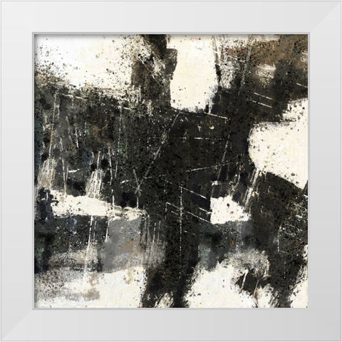 Abstract Black and White White Modern Wood Framed Art Print by Wiley, Marta