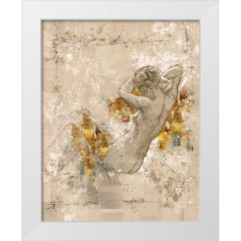 Nude Study 1 White Modern Wood Framed Art Print by Wiley, Marta