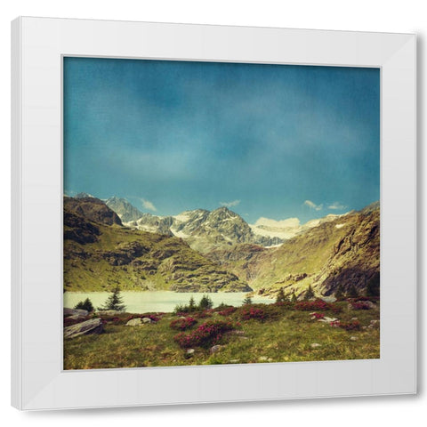 Take Me To The Mountains No. 2 White Modern Wood Framed Art Print by Wustenhagen, Dirk