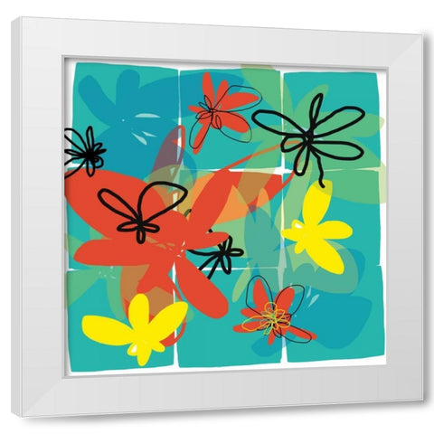 Pop Goes Space One White Modern Wood Framed Art Print by Weiss, Jan