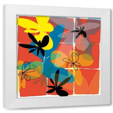 Pop Goes Space Three White Modern Wood Framed Art Print by Weiss, Jan