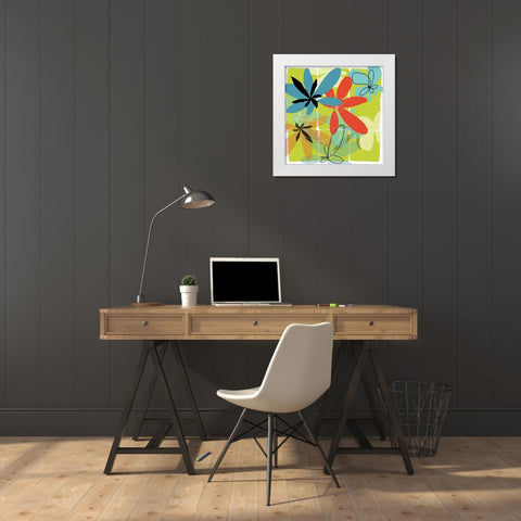 Pop Goes Space Four White Modern Wood Framed Art Print by Weiss, Jan