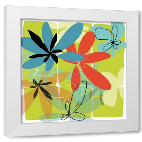 Pop Goes Space Four White Modern Wood Framed Art Print by Weiss, Jan