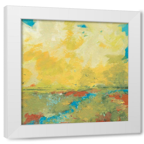 Earth and Sky White Modern Wood Framed Art Print by Weiss, Jan