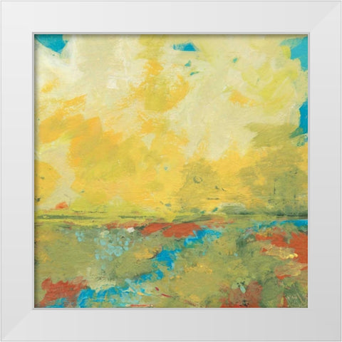 Earth and Sky White Modern Wood Framed Art Print by Weiss, Jan