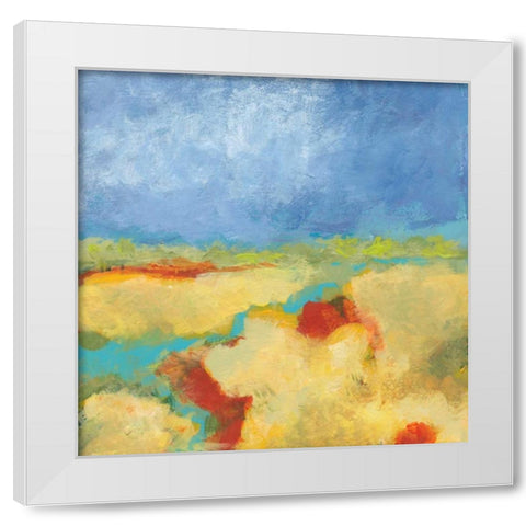 Meandering River White Modern Wood Framed Art Print by Weiss, Jan