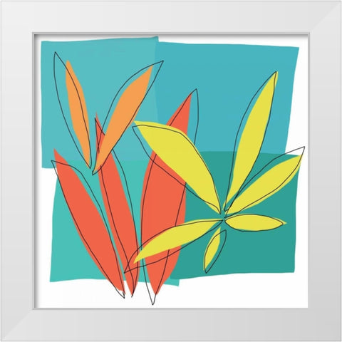 Grasses I White Modern Wood Framed Art Print by Weiss, Jan