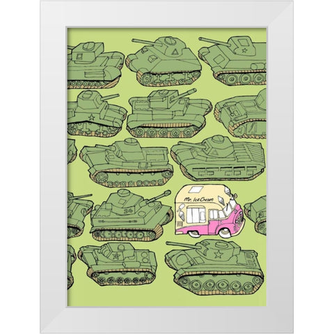Odd Ones - Ice Cream White Modern Wood Framed Art Print by Wilson, Duncan