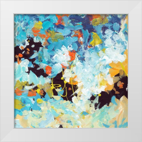 Lunar Freefall 2 White Modern Wood Framed Art Print by Weiss, Jan