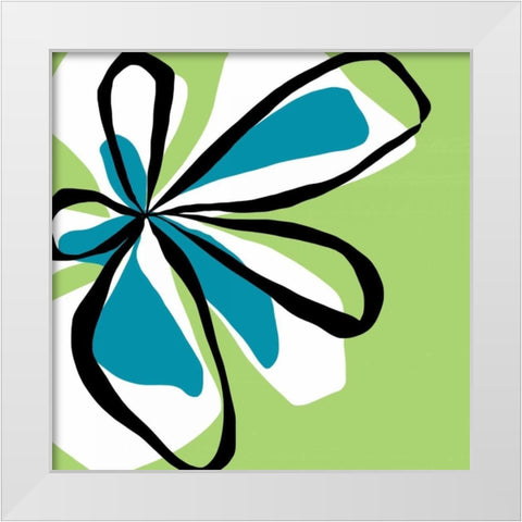 Oh So Pretty - Green White Modern Wood Framed Art Print by Weiss, Jan