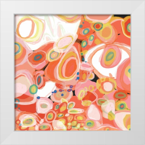 Watermelon Cocktail White Modern Wood Framed Art Print by Weiss, Jan