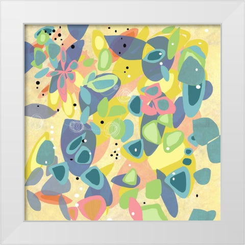 Falling on Water 1 White Modern Wood Framed Art Print by Weiss, Jan