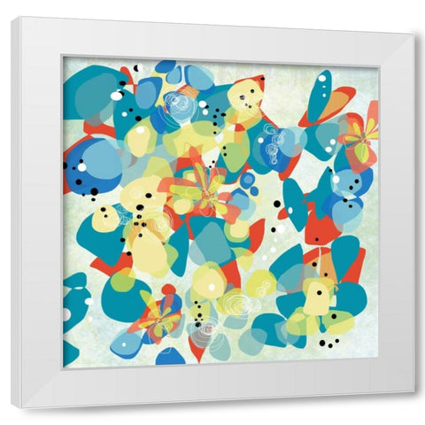 Falling on Water 2 White Modern Wood Framed Art Print by Weiss, Jan