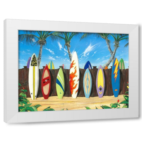 Back to Back Champions White Modern Wood Framed Art Print by Westmoreland, Scott