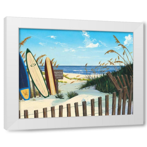 Beach Access White Modern Wood Framed Art Print by Westmoreland, Scott