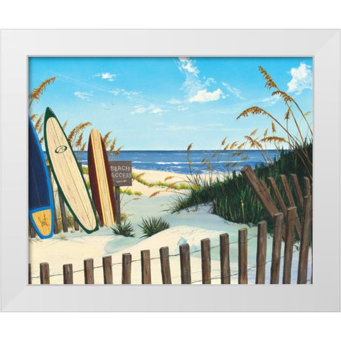 Beach Access White Modern Wood Framed Art Print by Westmoreland, Scott