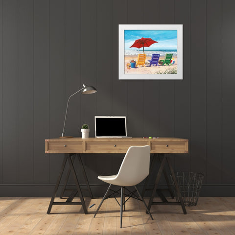 Beachy Keen White Modern Wood Framed Art Print by Westmoreland, Scott