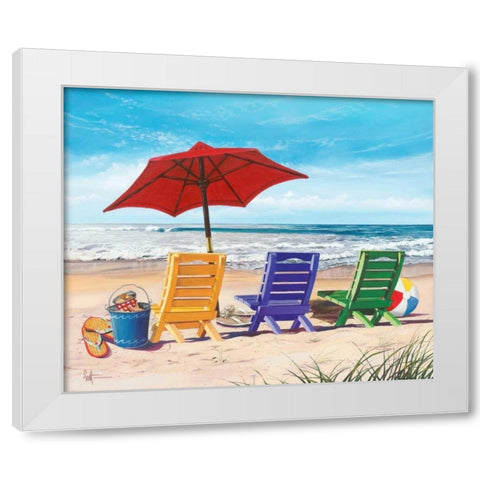 Beachy Keen White Modern Wood Framed Art Print by Westmoreland, Scott