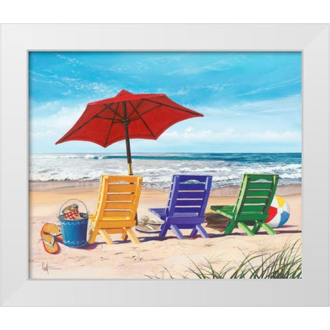 Beachy Keen White Modern Wood Framed Art Print by Westmoreland, Scott