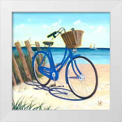 Blue By You White Modern Wood Framed Art Print by Westmoreland, Scott