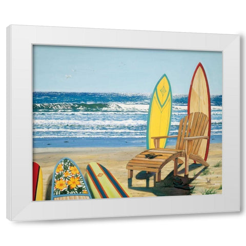 Board Meeting White Modern Wood Framed Art Print by Westmoreland, Scott