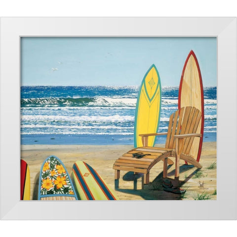 Board Meeting White Modern Wood Framed Art Print by Westmoreland, Scott
