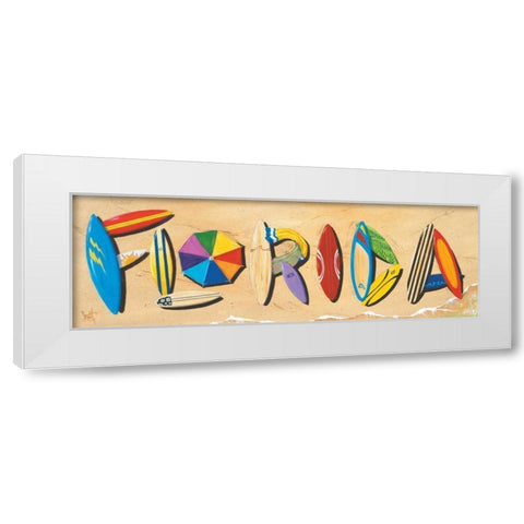 Florida White Modern Wood Framed Art Print by Westmoreland, Scott