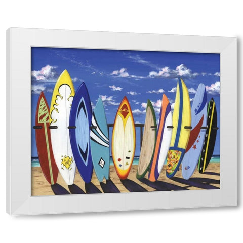 Group Hug White Modern Wood Framed Art Print by Westmoreland, Scott