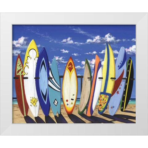 Group Hug White Modern Wood Framed Art Print by Westmoreland, Scott