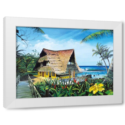 Hawaiian Hideaway White Modern Wood Framed Art Print by Westmoreland, Scott