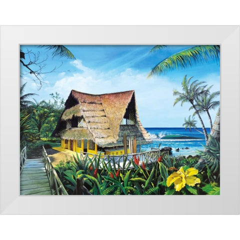 Hawaiian Hideaway White Modern Wood Framed Art Print by Westmoreland, Scott