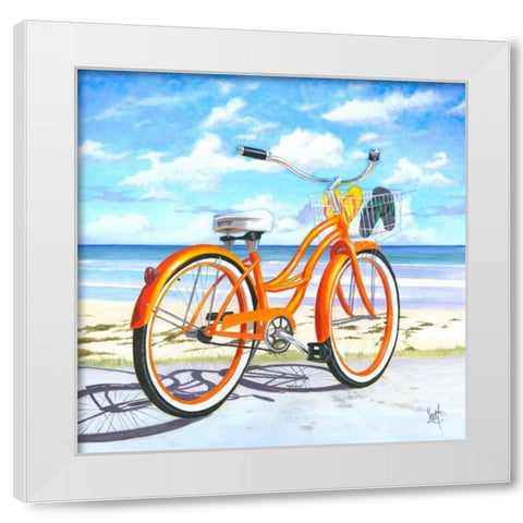 My Orange Pride White Modern Wood Framed Art Print by Westmoreland, Scott