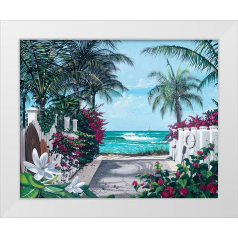 Pathway to Paradise White Modern Wood Framed Art Print by Westmoreland, Scott